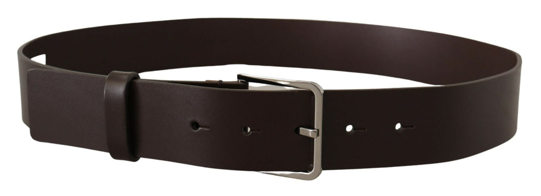  - Dolce & Gabbana Elegant Dark Brown Leather Belt - BEL8609 - 90 - Ask Me Wear