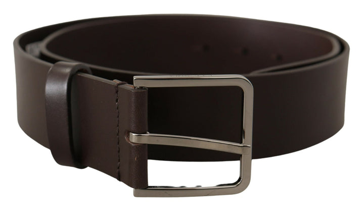  - Dolce & Gabbana Elegant Dark Brown Leather Belt - BEL8609 - 90 - Ask Me Wear