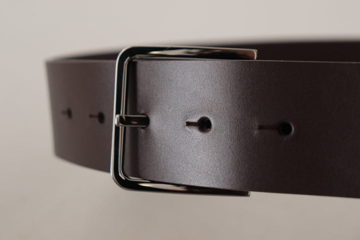  - Dolce & Gabbana Elegant Dark Brown Leather Belt - BEL8609 - 90 - Ask Me Wear