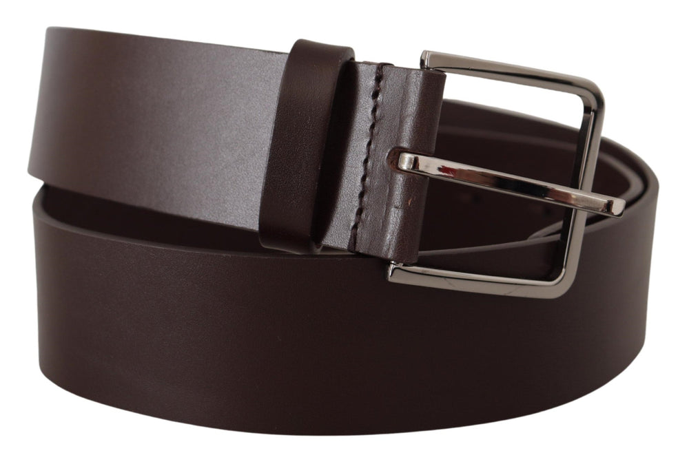  - Dolce & Gabbana Elegant Dark Brown Leather Belt - BEL8609 - 90 - Ask Me Wear