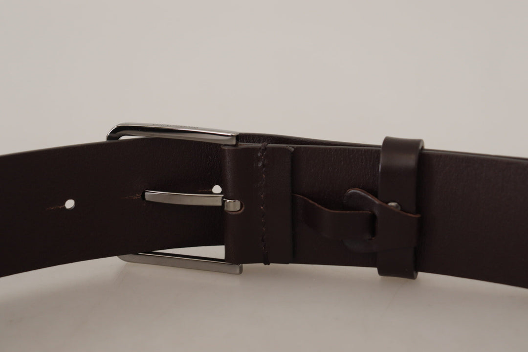  - Dolce & Gabbana Elegant Dark Brown Leather Belt - BEL8609 - 90 - Ask Me Wear