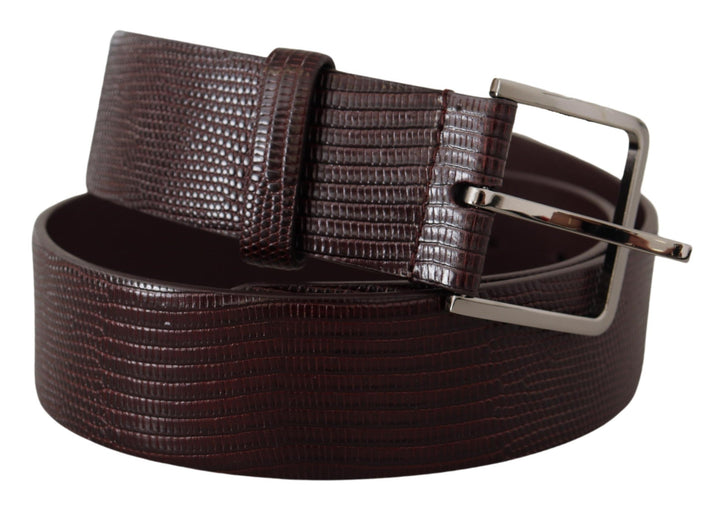  - Dolce & Gabbana Elegant Dark Brown Leather Belt - BEL8611 - 90 - Ask Me Wear