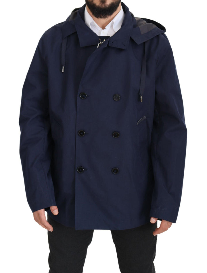  - Dolce & Gabbana Elegant Double - Breasted Blue Parka Jacket - JKT3345 - 58 - Ask Me Wear