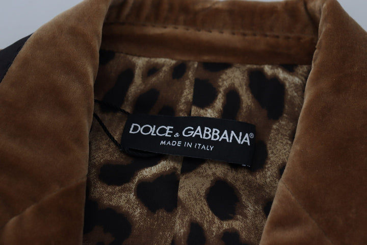  - Dolce & Gabbana Elegant Double Breasted Brown Blazer Jacket - JKT3274 - 40 - Ask Me Wear