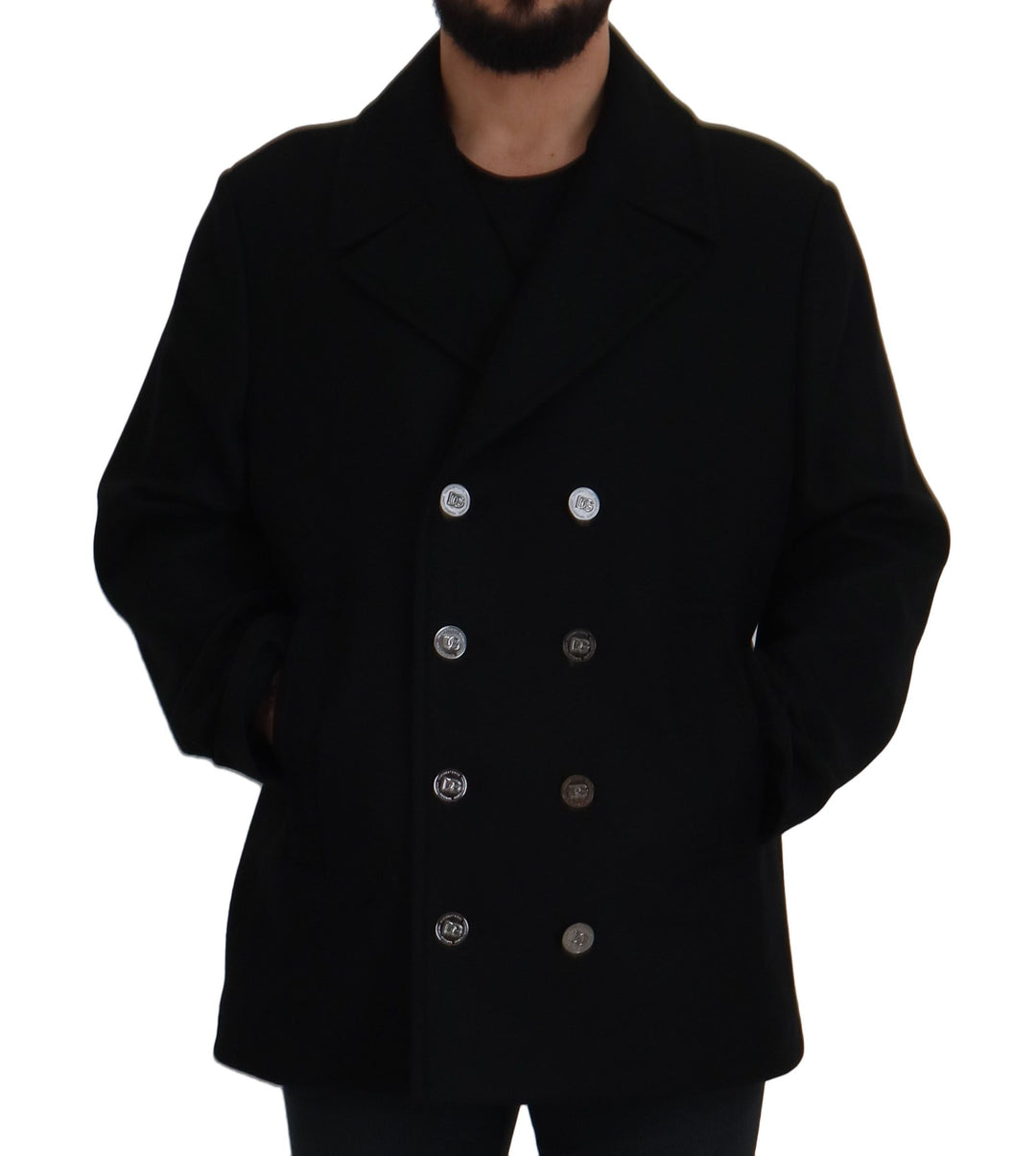  - Dolce & Gabbana Elegant Double Breasted Wool Overcoat - JKT3341 - 52 - Ask Me Wear