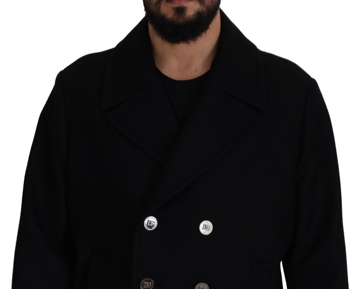  - Dolce & Gabbana Elegant Double Breasted Wool Overcoat - JKT3341 - 52 - Ask Me Wear