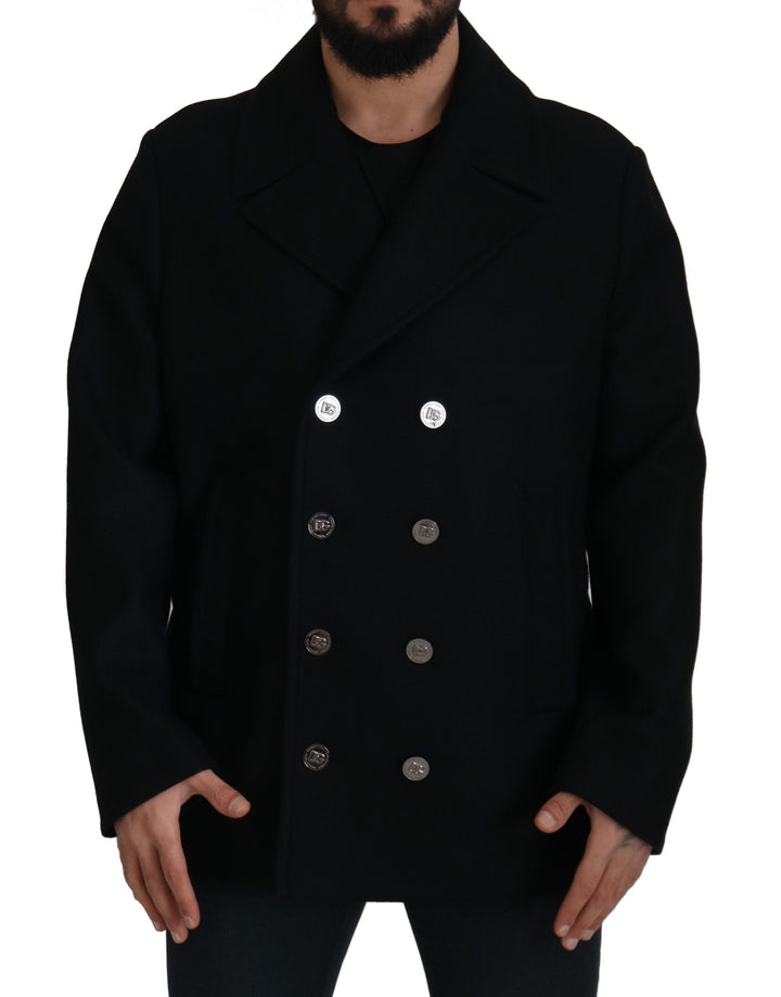  - Dolce & Gabbana Elegant Double Breasted Wool Overcoat - JKT3341 - 52 - Ask Me Wear