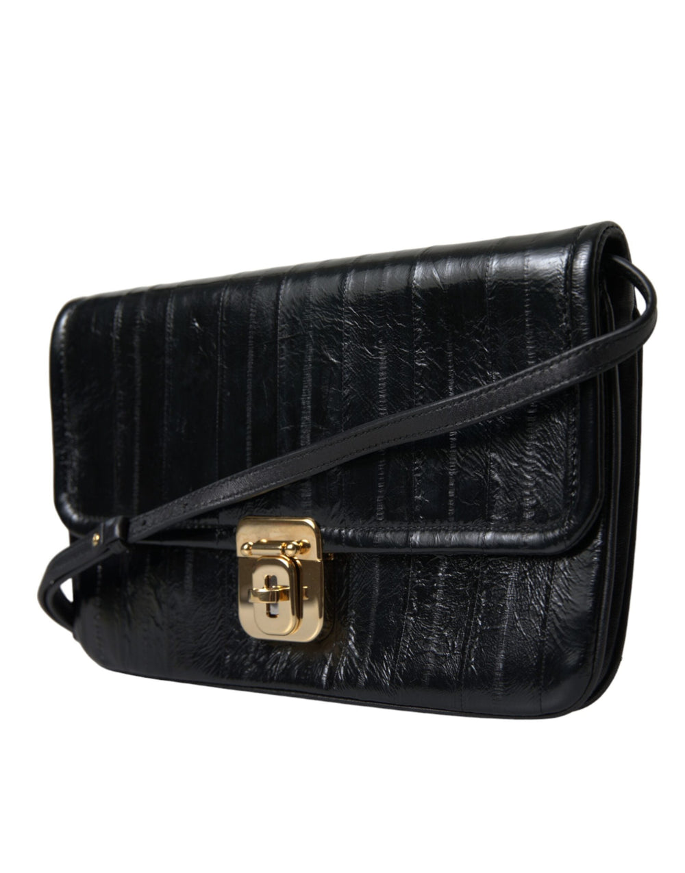  - Dolce & Gabbana Elegant Eelskin Leather Shoulder Bag - BAG1235 - Ask Me Wear