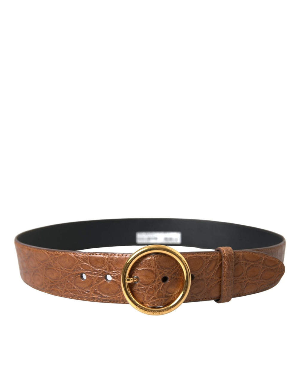  - Dolce & Gabbana Elegant Exotic Leather Belt - Rich Brown - BEL9085 - 95 - Ask Me Wear