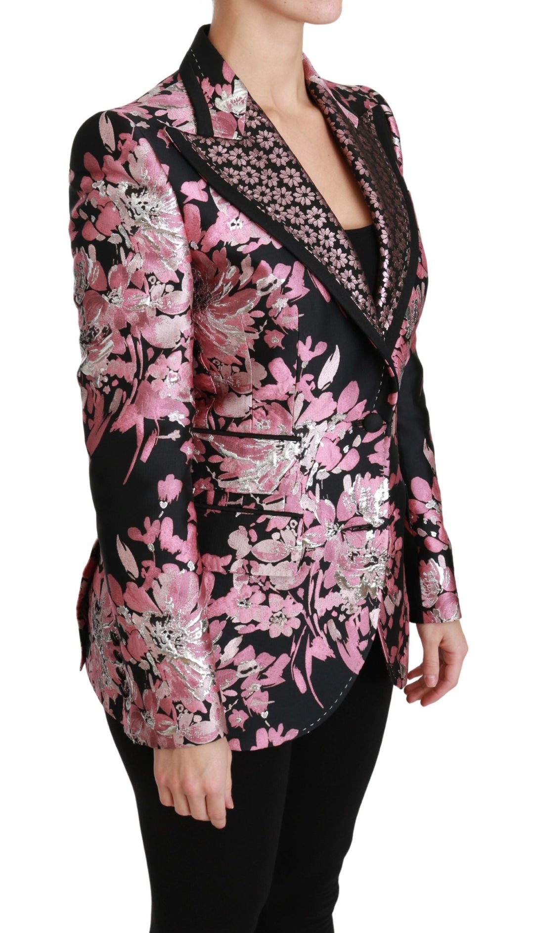  - Dolce & Gabbana Elegant Floral Jacquard Blazer - JKT2566 - 46 - Ask Me Wear