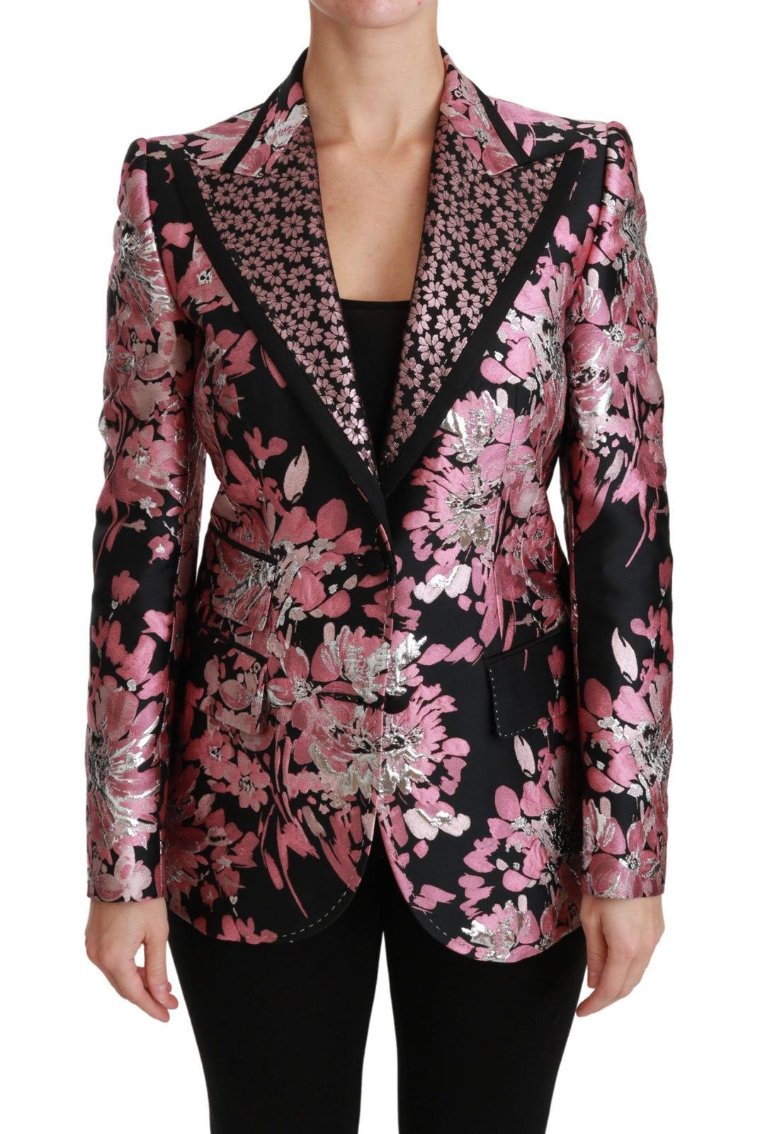  - Dolce & Gabbana Elegant Floral Jacquard Blazer - JKT2566 - 46 - Ask Me Wear