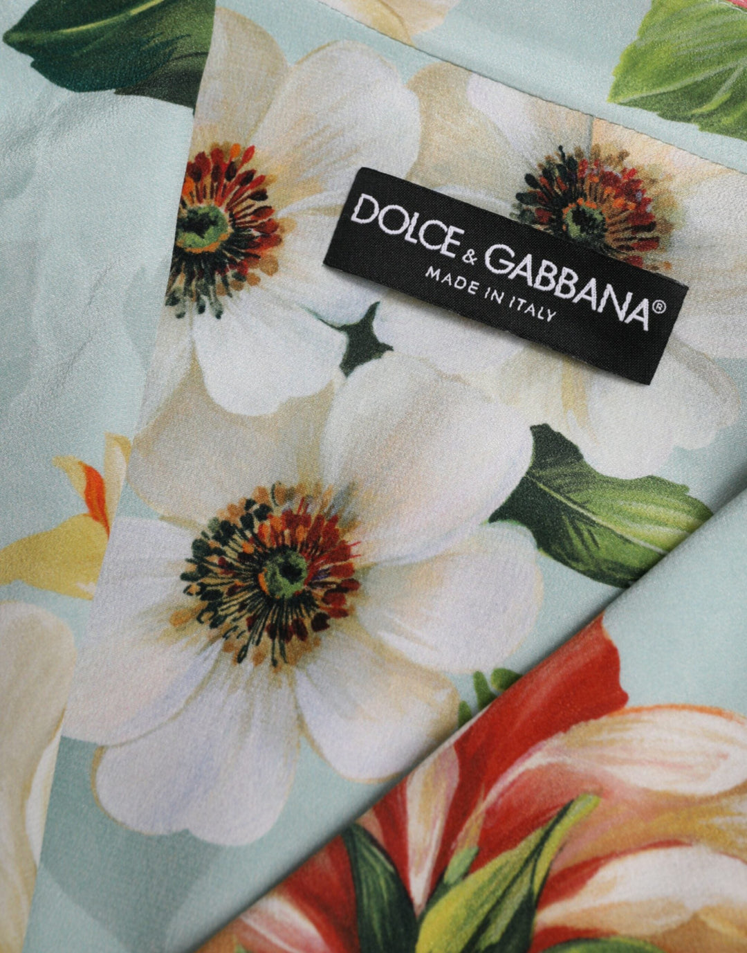  - Dolce & Gabbana Elegant Floral Silk Trench Jacket - JKT3749 - 48 - Ask Me Wear