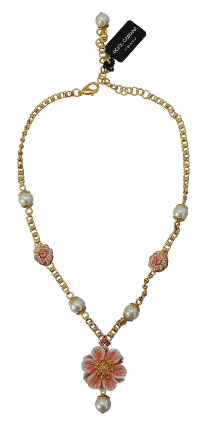  - Dolce & Gabbana Elegant Floral Statement Charm Necklace - SMY101069 - Ask Me Wear