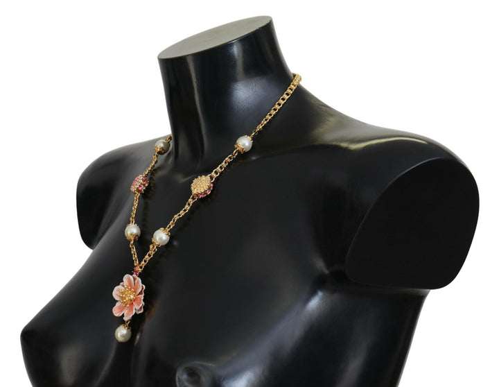  - Dolce & Gabbana Elegant Floral Statement Charm Necklace - SMY101069 - Ask Me Wear