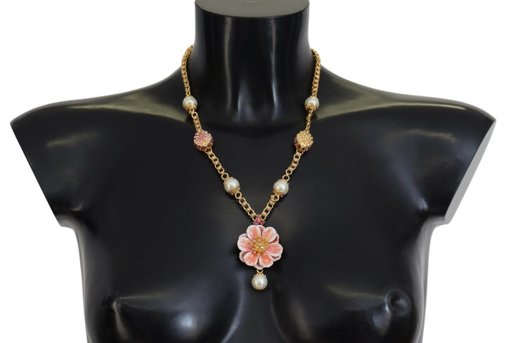  - Dolce & Gabbana Elegant Floral Statement Charm Necklace - SMY101069 - Ask Me Wear