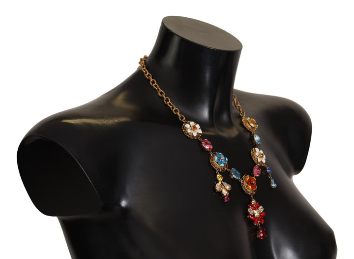  - Dolce & Gabbana Elegant Floral Statement Necklace - SMY100952 - Ask Me Wear