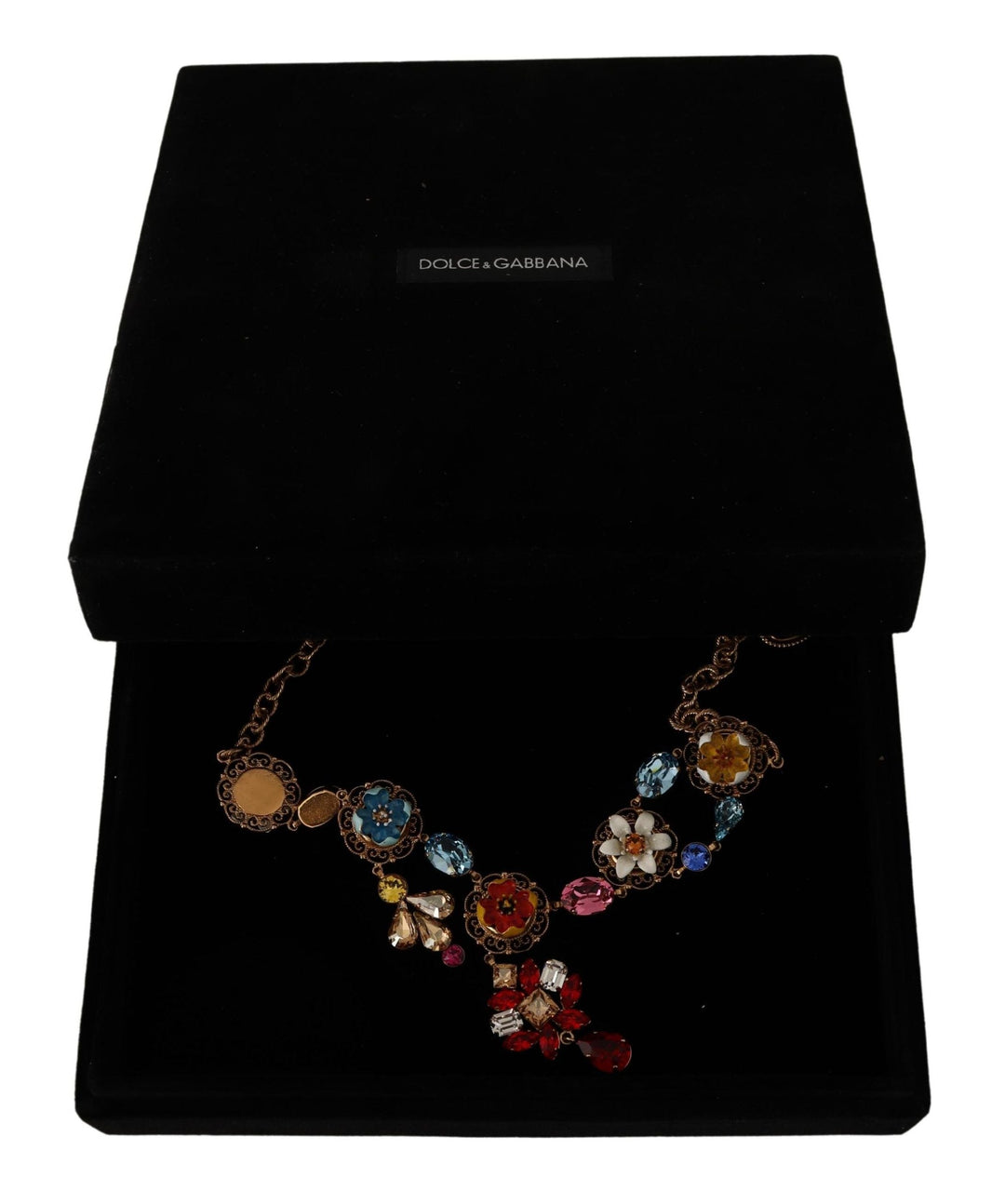  - Dolce & Gabbana Elegant Floral Statement Necklace - SMY100952 - Ask Me Wear