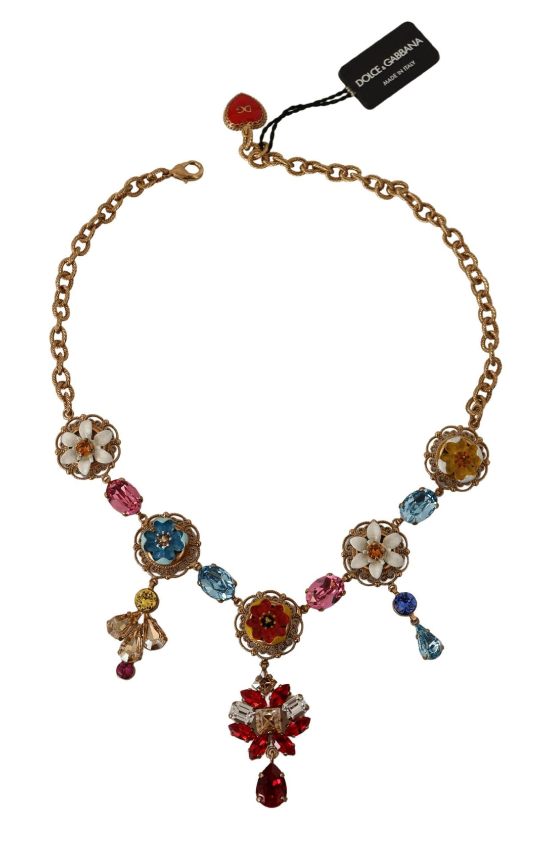  - Dolce & Gabbana Elegant Floral Statement Necklace - SMY100952 - Ask Me Wear