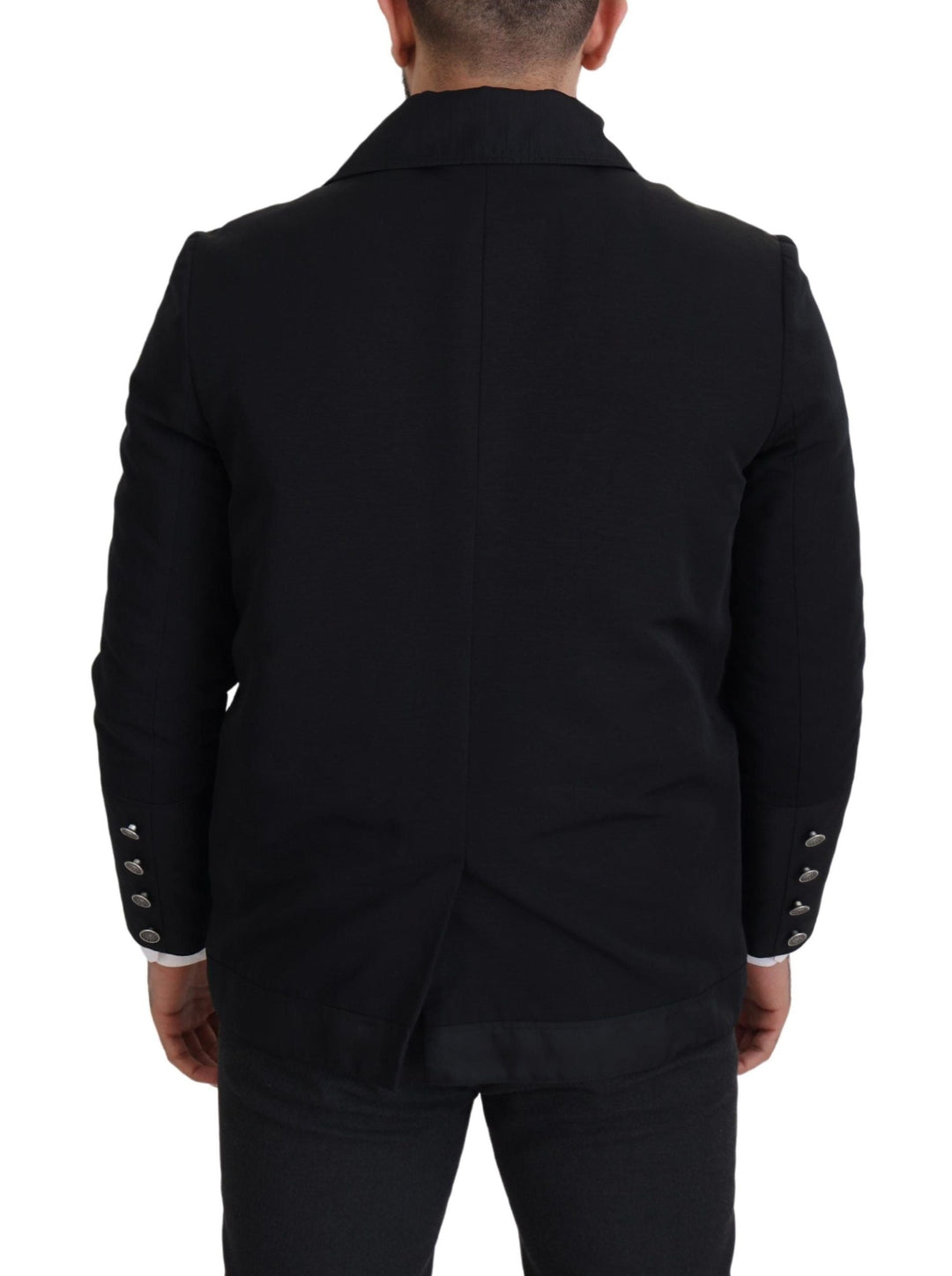  - Dolce & Gabbana Elegant Full Zip Black Wool Blend Jacket - JKT3356 - 52 - Ask Me Wear