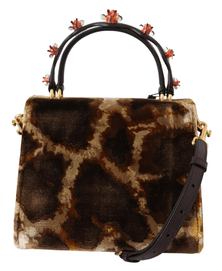  - Dolce & Gabbana Elegant Giraffe Pattern Welcome Bag with Gold Accents - VAS12215 - Ask Me Wear