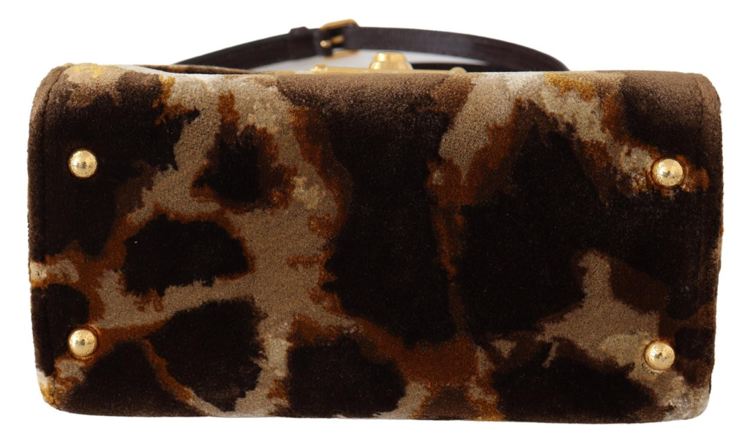  - Dolce & Gabbana Elegant Giraffe Pattern Welcome Bag with Gold Accents - VAS12215 - Ask Me Wear