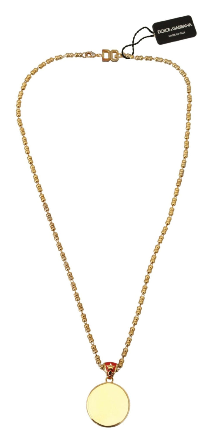  - Dolce & Gabbana Elegant Gold Charm Chain Necklace - SMY101046 - Ask Me Wear