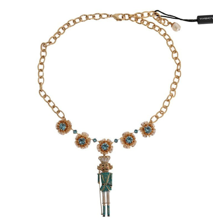  - Dolce & Gabbana Elegant Gold Crystal Statement Necklace - SMY1085 - Ask Me Wear