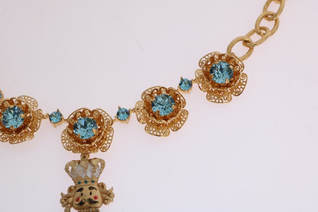  - Dolce & Gabbana Elegant Gold Crystal Statement Necklace - SMY1085 - Ask Me Wear