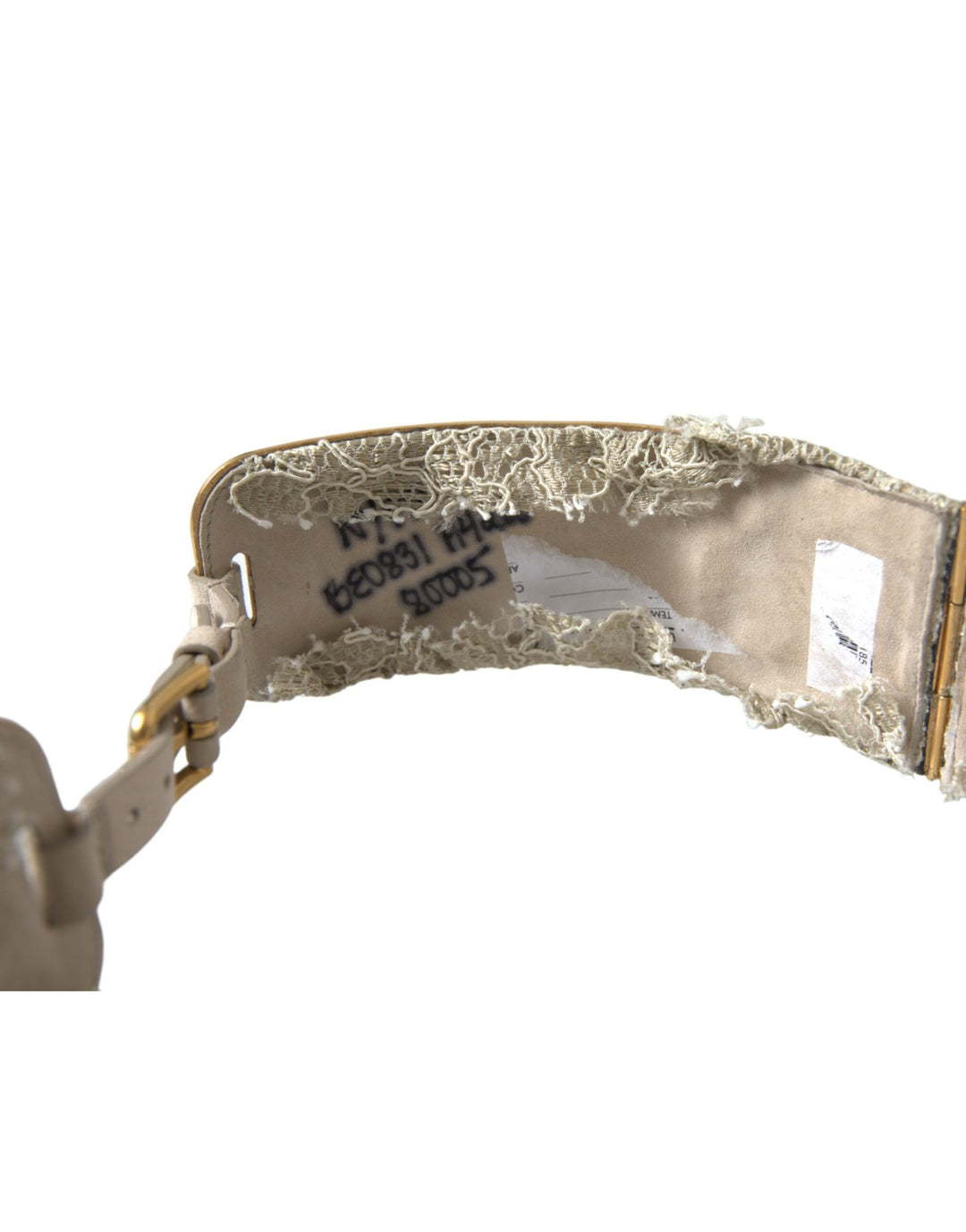  - Dolce & Gabbana Elegant Gold - Tone Faux Pearl Floral Belt - SMY101263 - 85 - Ask Me Wear