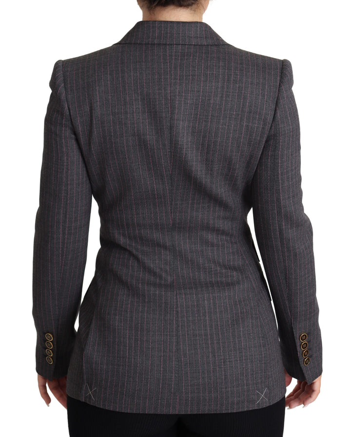  - Dolce & Gabbana Elegant Gray Stretch Wool Blazer - JKT2807 - 36 - Ask Me Wear