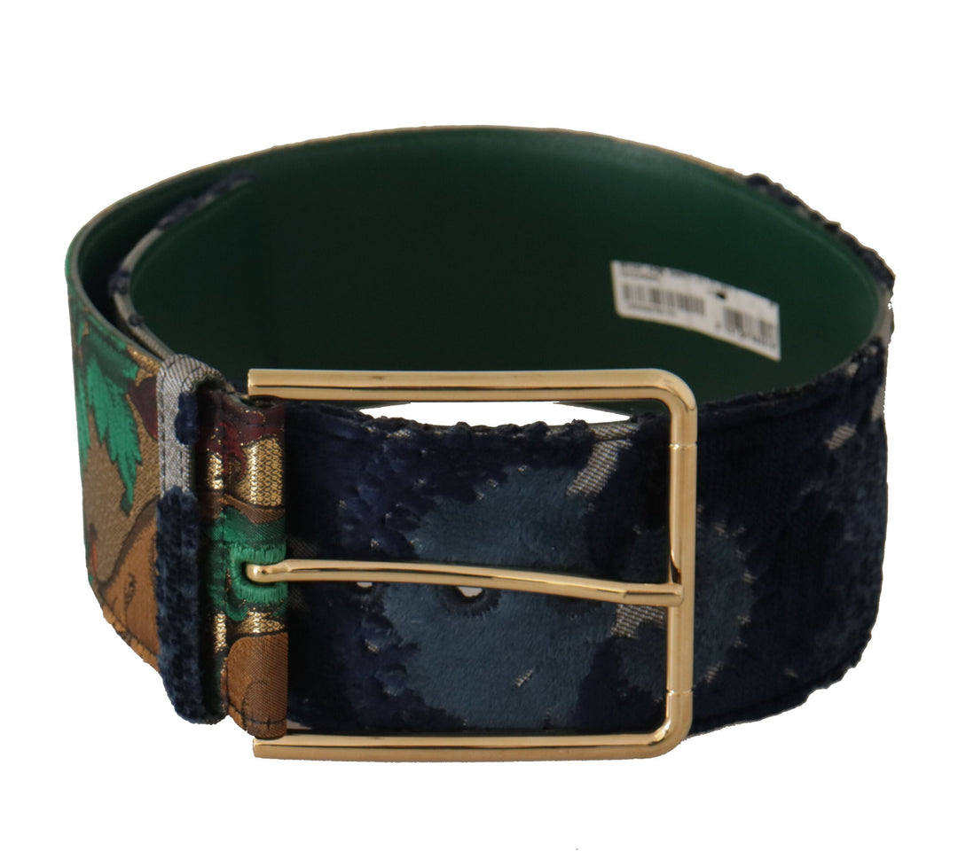  - Dolce & Gabbana Elegant Green Leather Belt with Logo Buckle - WMB241 - 70 - Ask Me Wear