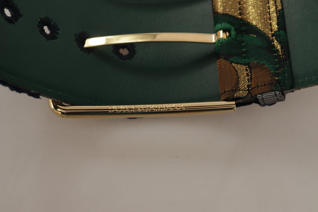  - Dolce & Gabbana Elegant Green Leather Belt with Logo Buckle - WMB241 - 70 - Ask Me Wear