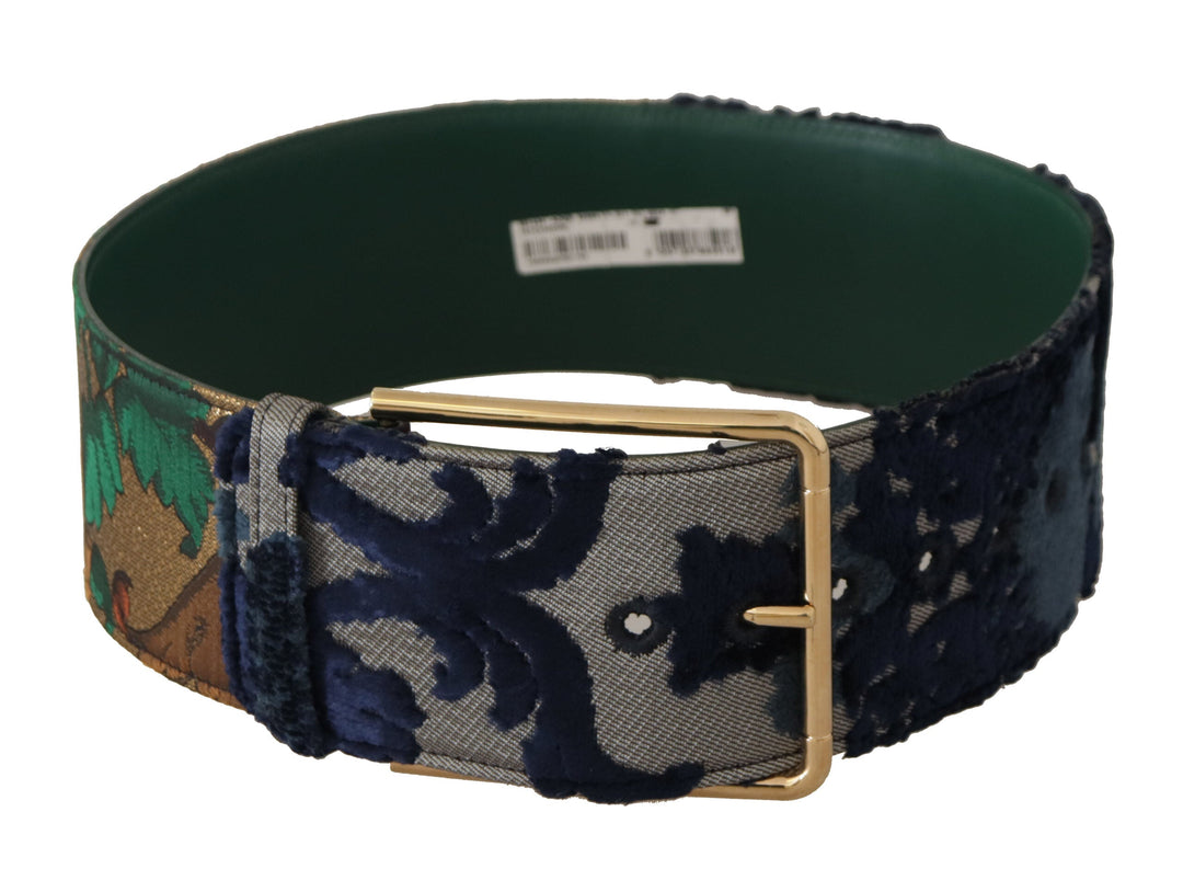  - Dolce & Gabbana Elegant Green Leather Belt with Logo Buckle - WMB241 - 70 - Ask Me Wear