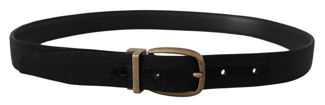  - Dolce & Gabbana Elegant Grosgrain Leather Belt - Black - BEL8431 - 80 - Ask Me Wear