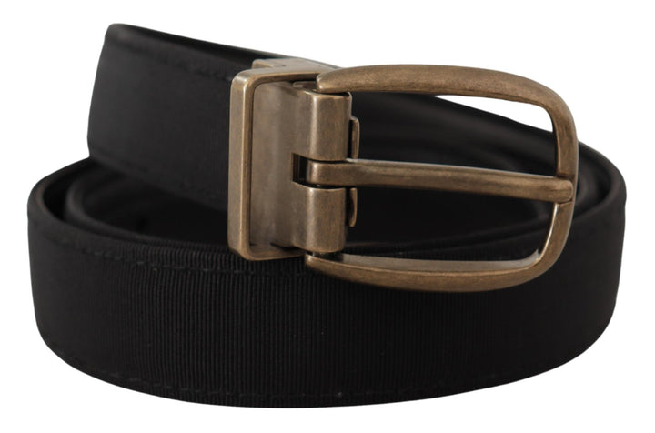  - Dolce & Gabbana Elegant Grosgrain Leather Belt - Black - BEL8431 - 80 - Ask Me Wear