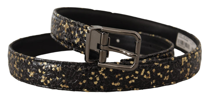  - Dolce & Gabbana Elegant Italian Leather Belt with Crown Detail - BEL8409 - 90 - Ask Me Wear