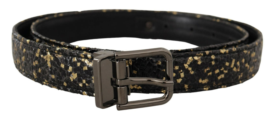  - Dolce & Gabbana Elegant Italian Leather Belt with Crown Detail - BEL8409 - 90 - Ask Me Wear