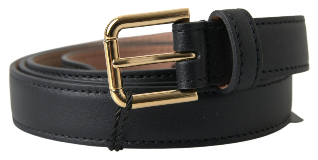  - Dolce & Gabbana Elegant Italian Leather Belt with Metal Buckle - BEL9000 - 100 - Ask Me Wear