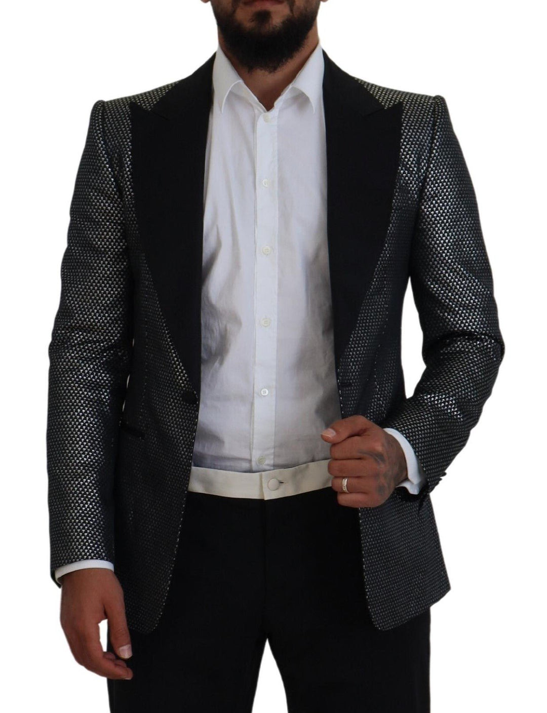  - Dolce & Gabbana Elegant Jacquard Single Breasted Blazer - KOS2115 - 46 - Ask Me Wear