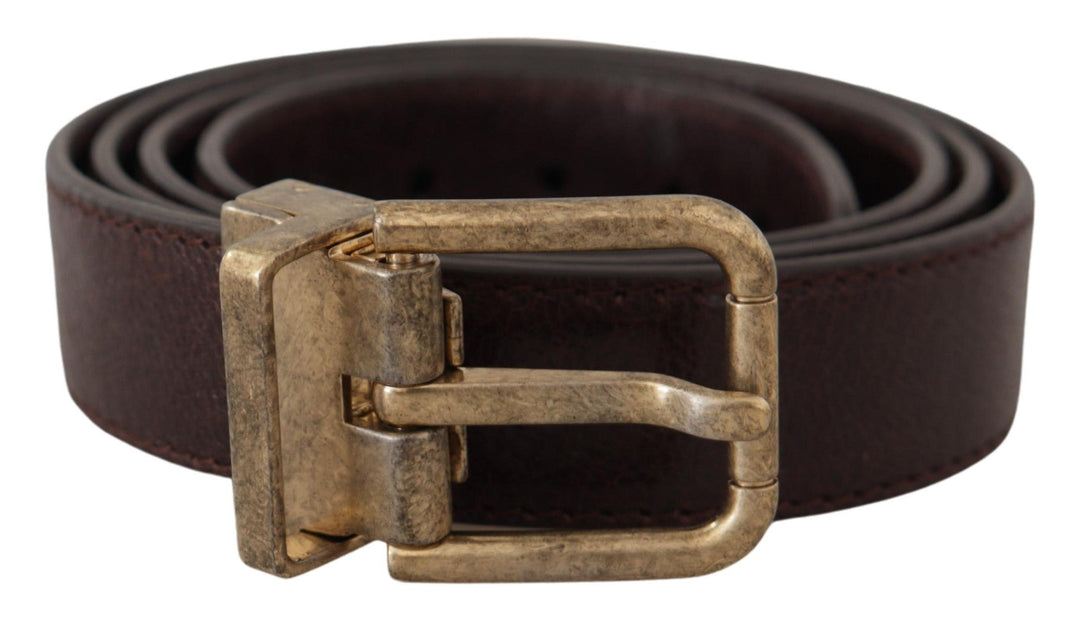  - Dolce & Gabbana Elegant Leather Belt with Engraved Buckle - BEL8632#2 - 85 - Ask Me Wear