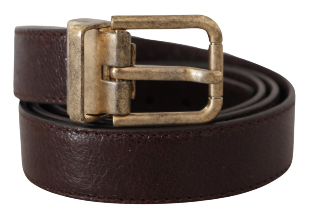  - Dolce & Gabbana Elegant Leather Belt with Engraved Buckle - BEL8632#2 - 85 - Ask Me Wear