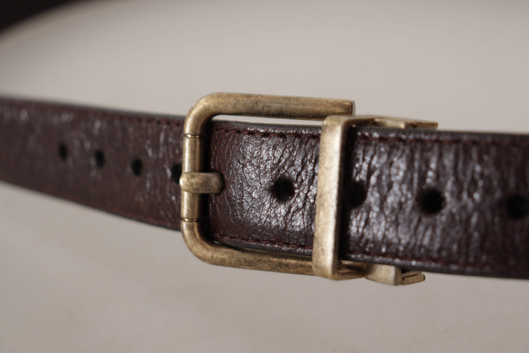  - Dolce & Gabbana Elegant Leather Belt with Engraved Buckle - BEL8632#2 - 85 - Ask Me Wear