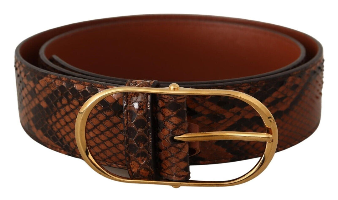  - Dolce & Gabbana Elegant Leather Belt with Gold Buckle - BEL8364 - 80 - Ask Me Wear