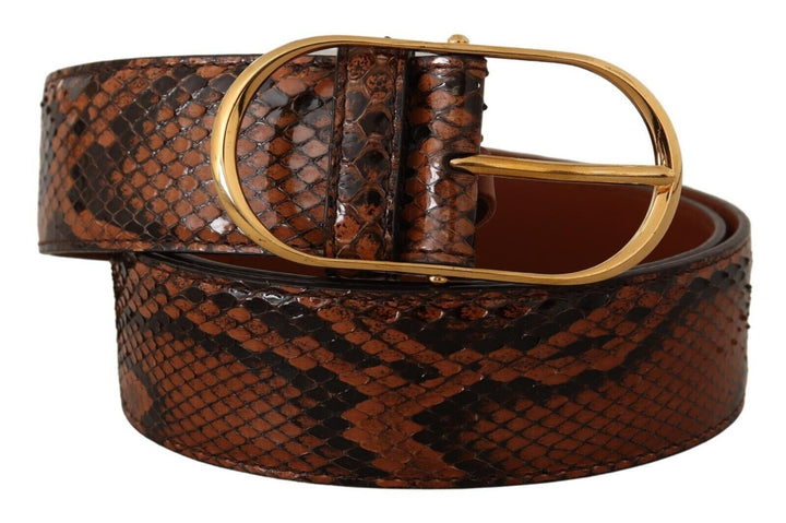  - Dolce & Gabbana Elegant Leather Belt with Gold Buckle - BEL8364 - 80 - Ask Me Wear