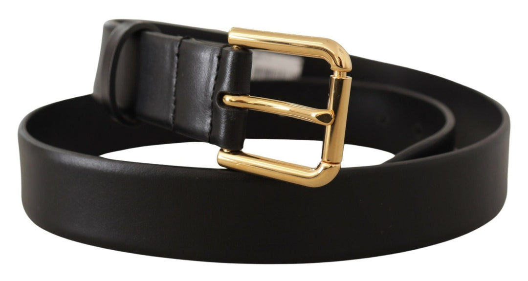  - Dolce & Gabbana Elegant Leather Belt with Metal Buckle - BEL8518 - 90 - Ask Me Wear