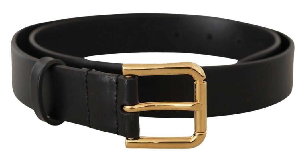  - Dolce & Gabbana Elegant Leather Belt with Metal Buckle - BEL8518 - 90 - Ask Me Wear