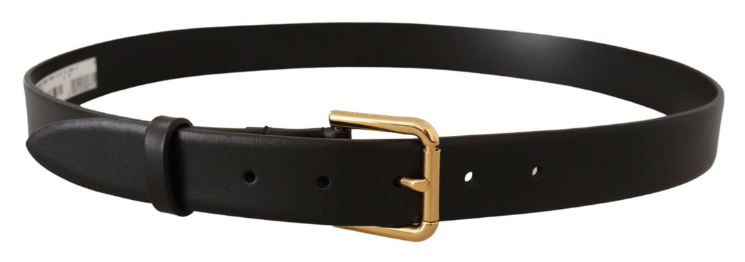  - Dolce & Gabbana Elegant Leather Belt with Metal Buckle - BEL8518 - 90 - Ask Me Wear