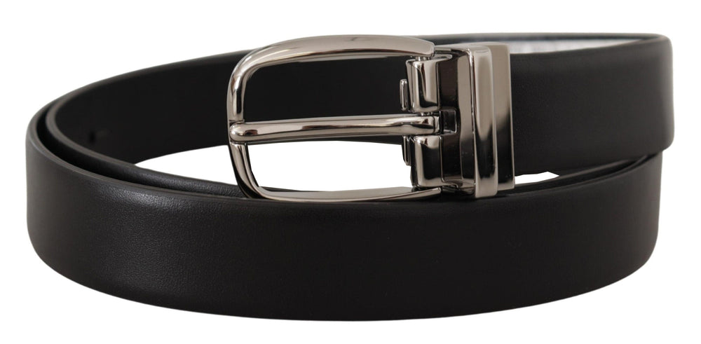  - Dolce & Gabbana Elegant Leather Belt with Metal Buckle - BEL8539 - 80 - Ask Me Wear