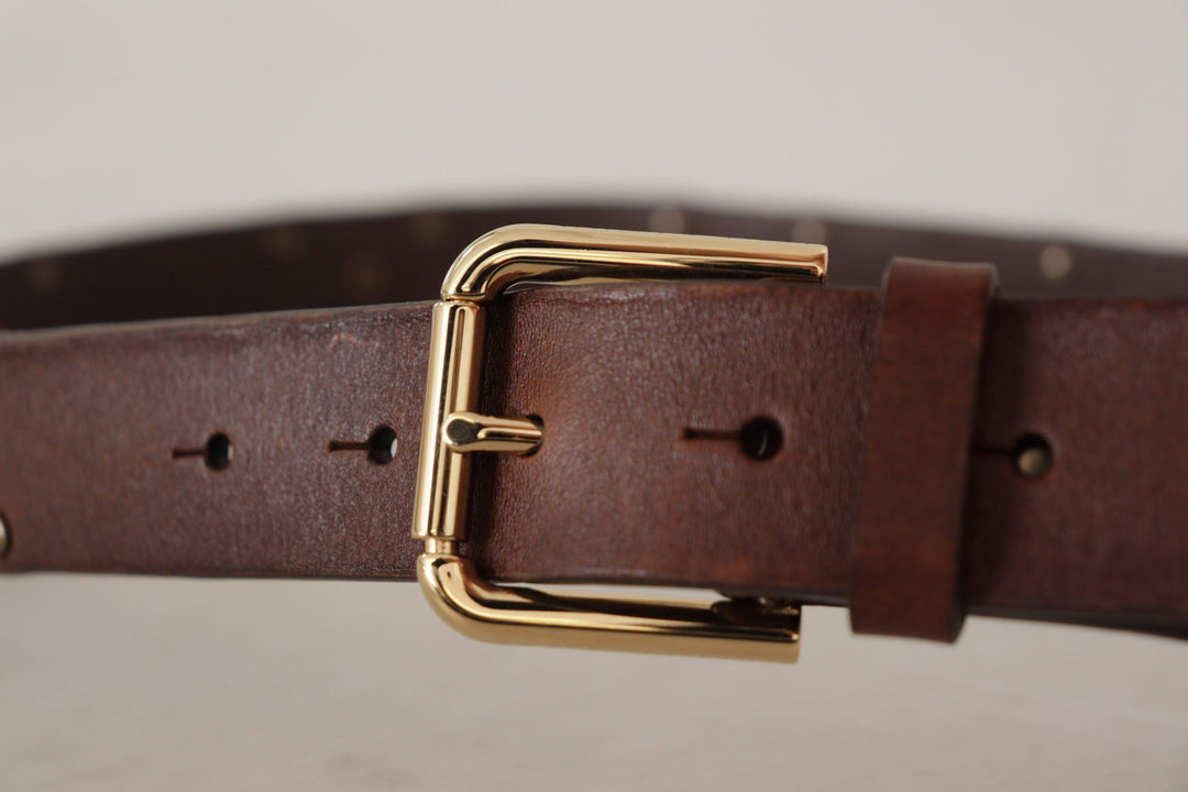  - Dolce & Gabbana Elegant Leather Belt with Metal Buckle - BEL8612 - 90 - Ask Me Wear