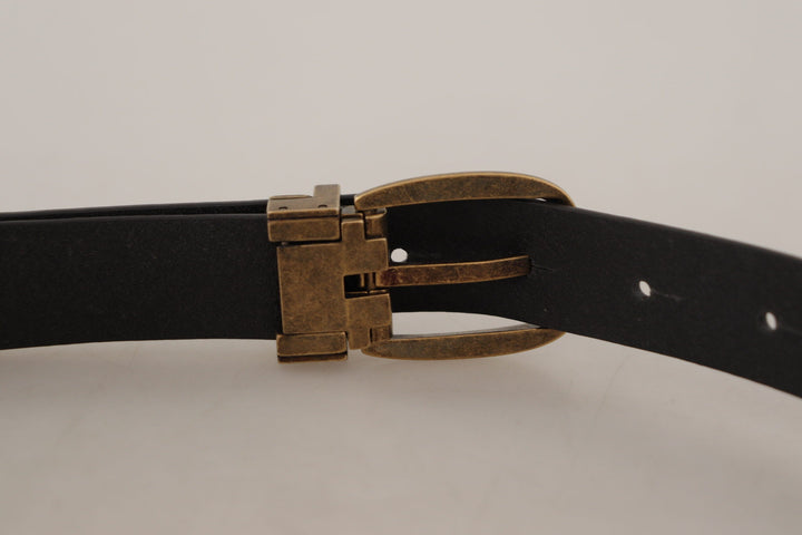  - Dolce & Gabbana Elegant Leather Belt with Metal Buckle - BEL8641#2 - 80 - Ask Me Wear